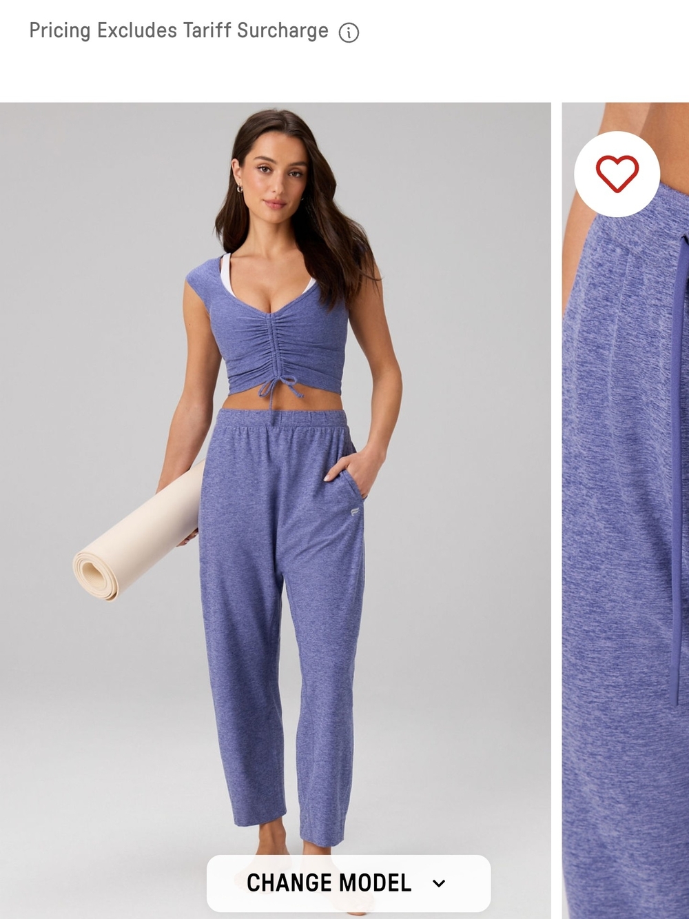 Fabletics Lounge/Yoga Pants - Lavender